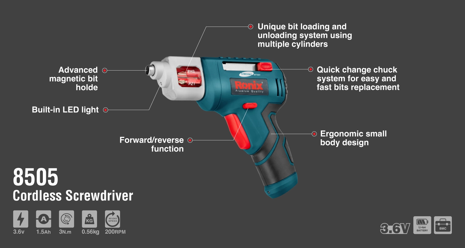 پیچ گوشتی شارژی خشابی 3.6 ولت