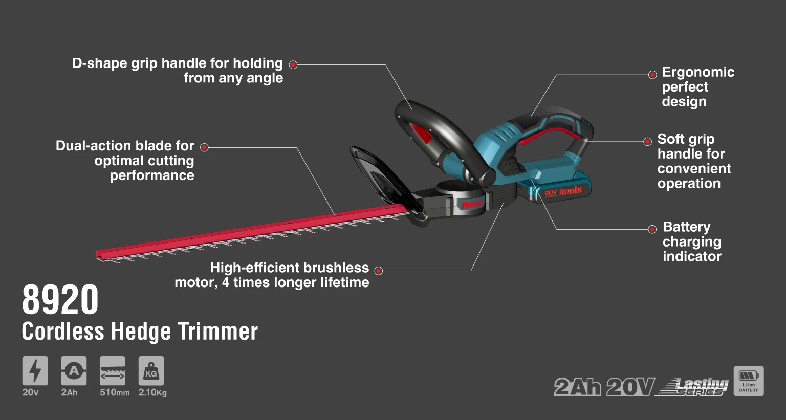شمشادزن شارژی 20 ولت