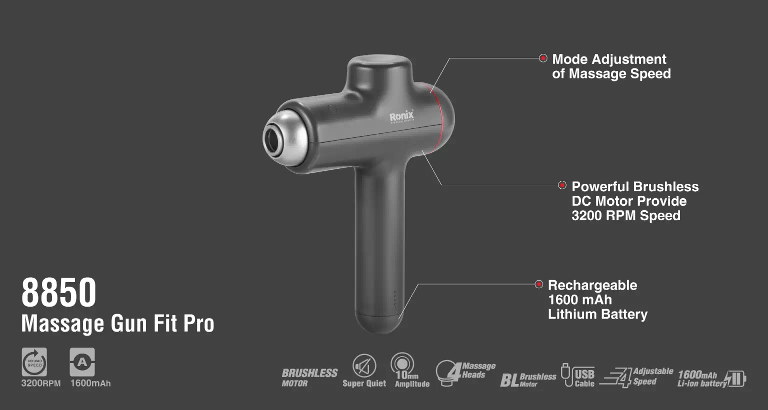 ماساژور شارژی مدل FIT PRO